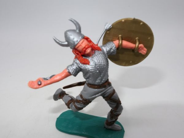 Timpo Toys Viking running, hit by arrow, golden shield - loops ok