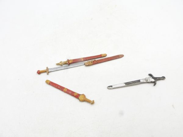 Elastolin 7 cm 5 swords (white metal)