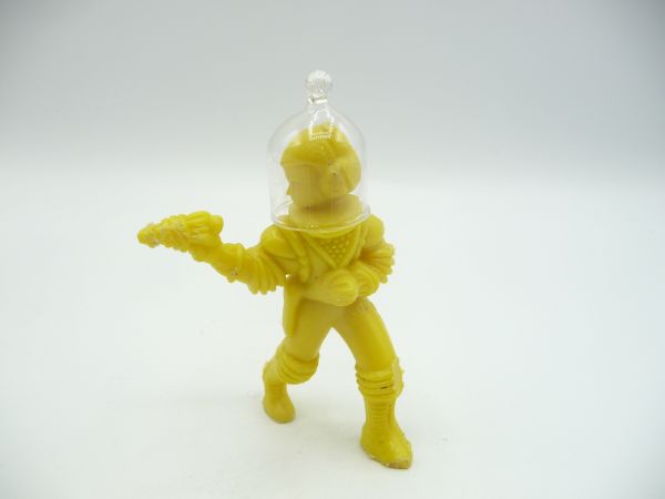 Great astronaut with laser pistol (height 9 cm), lemon yellow