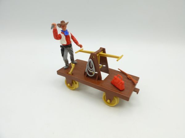 Timpo Toys Handcar with cowboy