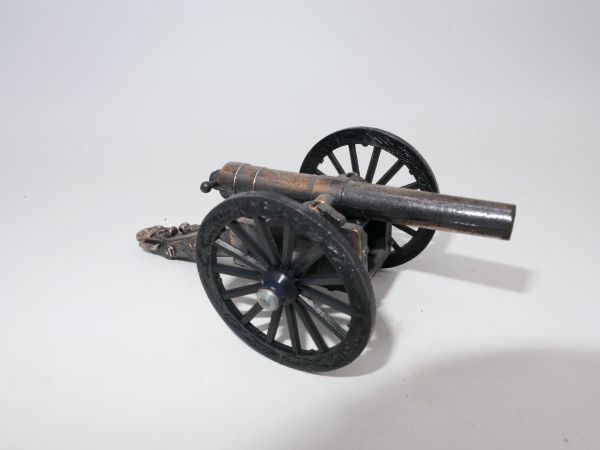 Artillery metal gun (total length 10.5 cm) - plastic wheels