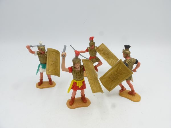 Timpo Toys 4 Romans - complete, top condition, shields re-cast