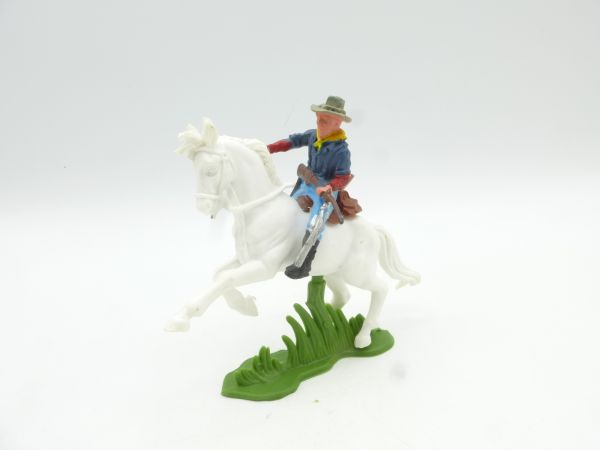 Britains Swoppets Soldier 7th Cavalry riding with sabre + rifle
