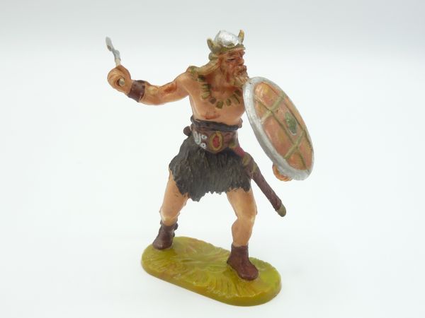 Elastolin 7 cm Viking defending with axe, No. 8506, painting 2