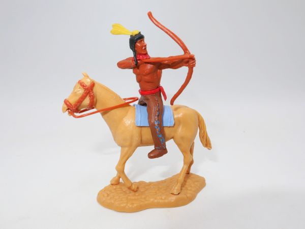 Timpo Toys Indianer 2. Version mit Bogen auf seltenem gehenden Pferd