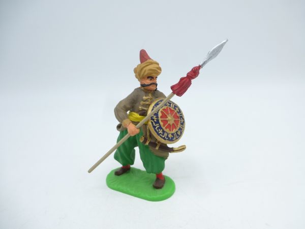 Elastolin 7 cm Turk with spear + shield - great modification