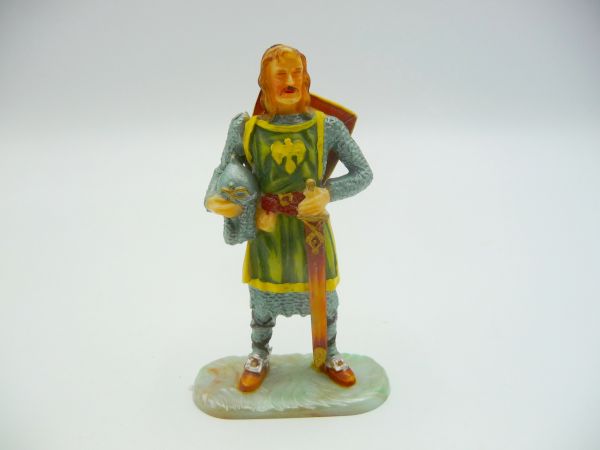Elastolin 7 cm Knight Gawain, painting 1 - great figure, top condition, fantastic painting