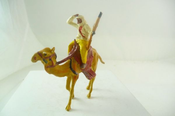 Merten 4 cm Araber zu Kamel mit Gewehr, spähend - sehr frühe Figur, tolles Hemd