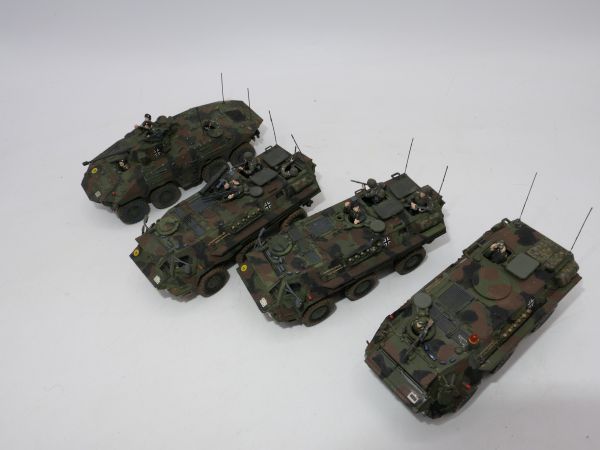 Roco Minitanks 4 Fahrzeuge / Panzer - gebaut + bemalt, siehe Foto