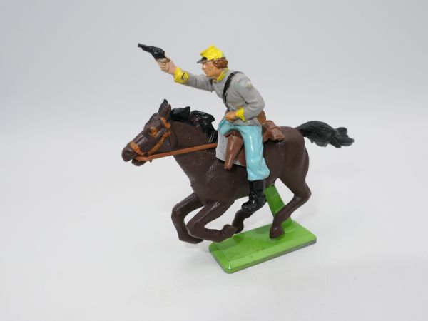 Britains Deetail Southerner riding, shooting pistol - rare horse