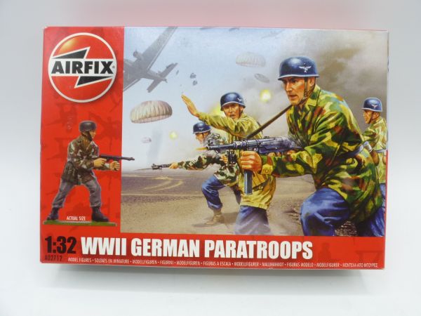 Airfix 1:32 WW II German Paratroopers, No. A02712 - orig. packaging (Red Box)