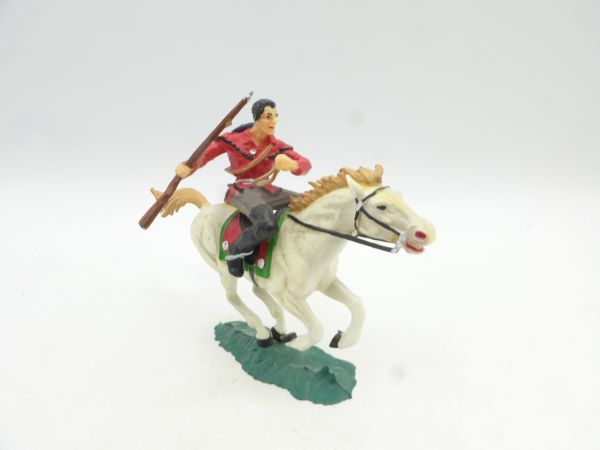 Elastolin 7 cm Cowboy zu Pferd mit Gewehr, Nr. 6990
