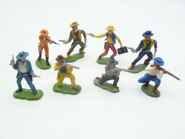 Britains Swoppets Lot Cowboys standing (8 figures), made in HK - great set