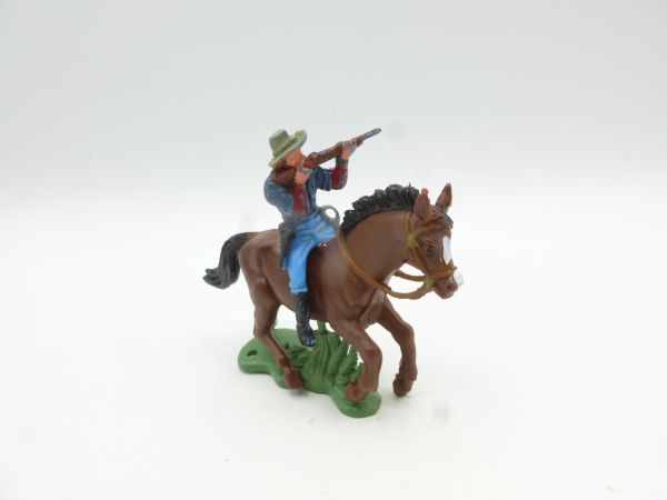 Britains Swoppets Soldier 7th Cavalry riding, firing rifle
