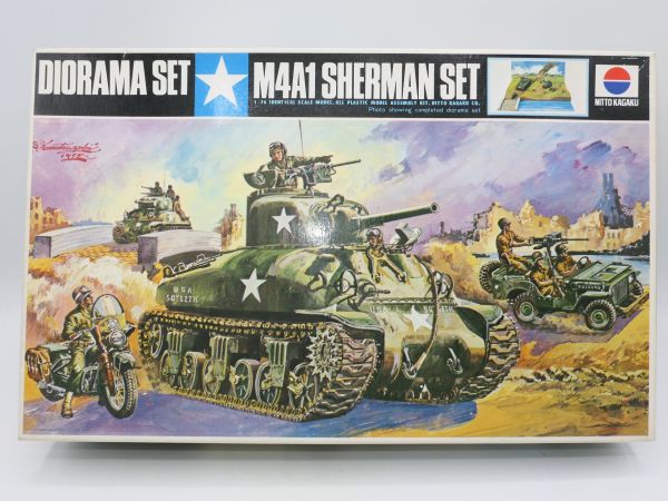 Nitto Kagaku 1:76 Diorama Set "M4A1 Sherman Set", Nr. 529-500 (7) - OVP