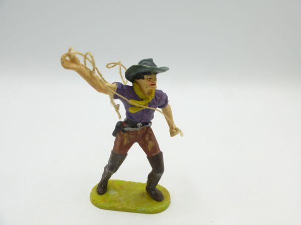 Elastolin 7 cm Cowboy standing with lasso, No. 6978, painting 2 - early version