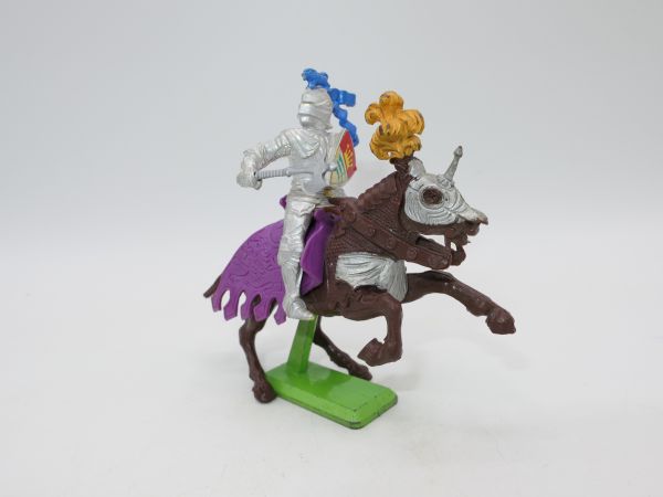Britains Deetail Knight riding with battleaxe + shield