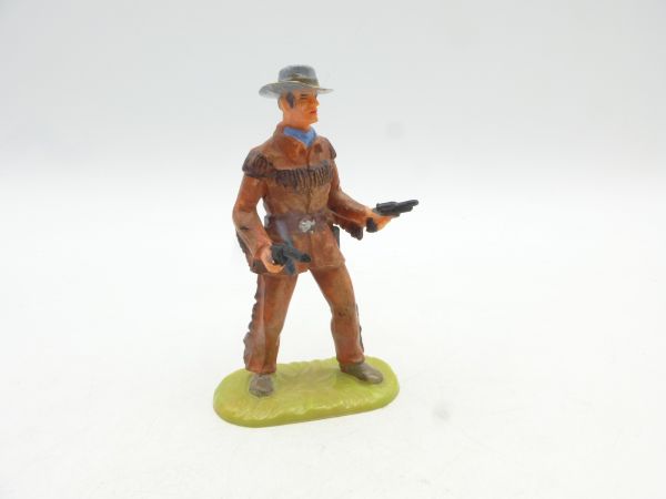 Elastolin 7 cm Cowboy / Trapper mit 2 Pistolen, Nr. 6970 - tolle Bemalung