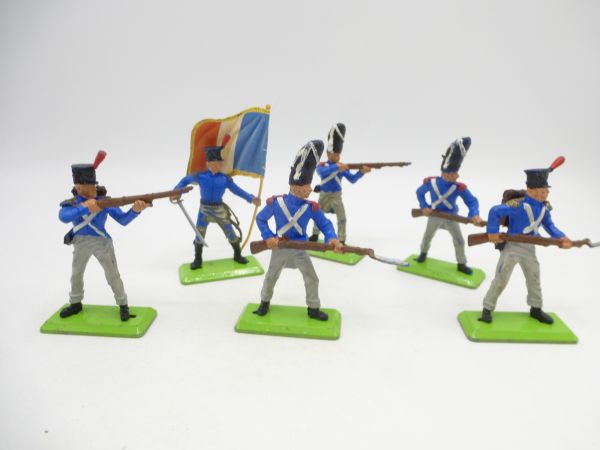 Britains Deetail Waterloo set of 6 Frenchmen - undamaged