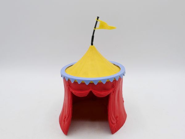 Timpo Toys Knight's tent (red, yellow roof, light blue edge)