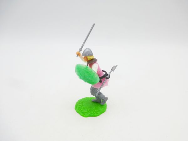 Elastolin 5,4 cm Normanne laufend mit Schwert + Schild