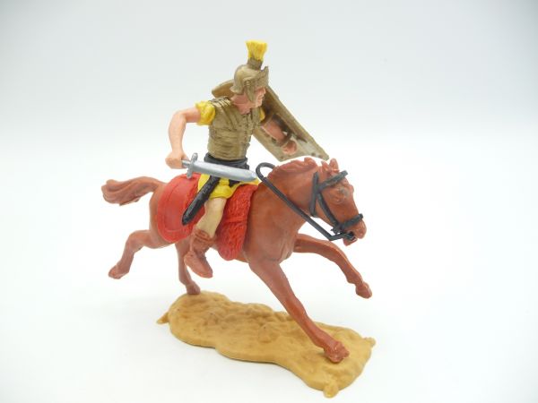 Timpo Toys Roman on horseback, yellow with sword - loops ok