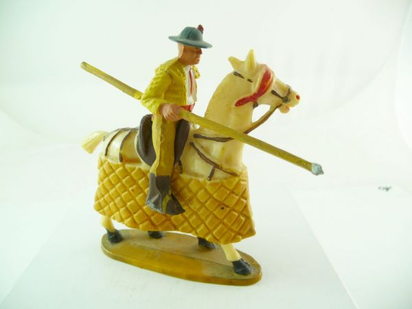 Starlux Torero zu Pferd mit Stock (Pikador) - seltene Figur