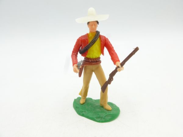 Elastolin 5,4 cm Mexican standing with rifle + pistol