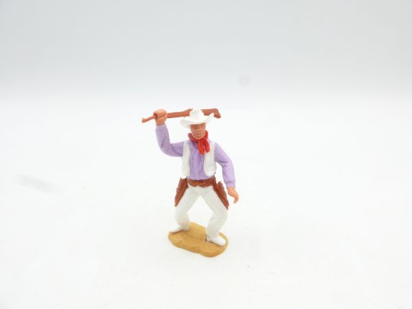 Timpo Toys Cowboy 2. Version mit Gewehr schlagend - seltenes Oberteil
