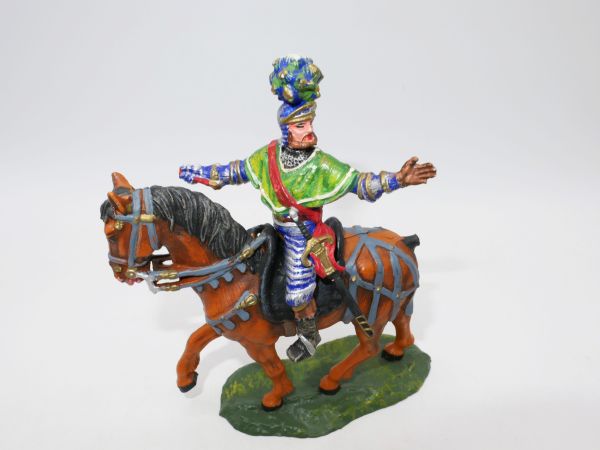 Elastolin 7 cm (damaged) George of Frundsberg on pacing horse, painting 2
