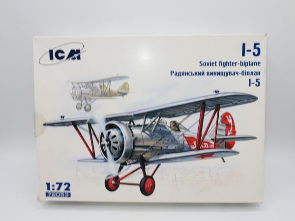 ICM 1:72 i5 Soviet fight biplane, No. 72053 - orig. packaging, on cast