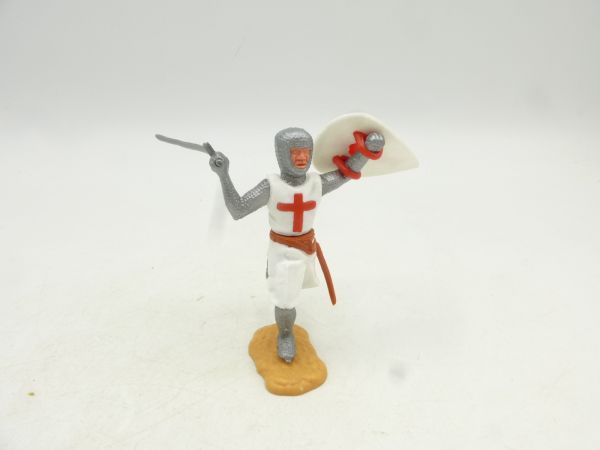 Timpo Toys Kreuzritter 2. Version laufend, mit Schwert ausholend