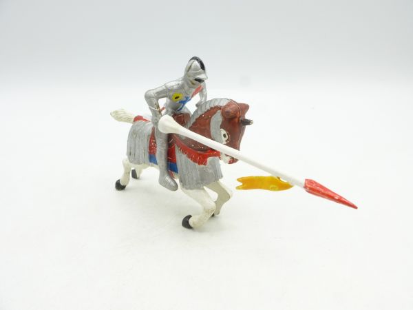 Heimo Lance knight / Tournament knight on horseback, white lance - rare