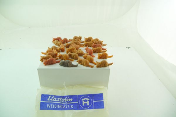 Elastolin Weichplastik 20 badgers in original bag - unused, shop-discovery