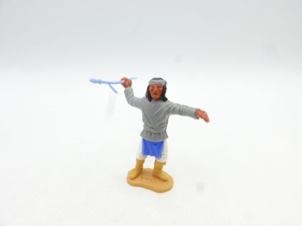 Timpo Toys Apache grau mit Speer, stehend