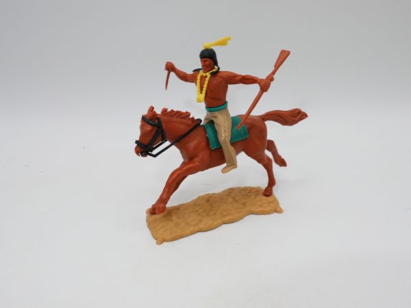 Timpo Toys Indian 3rd version riding with rifle + knife