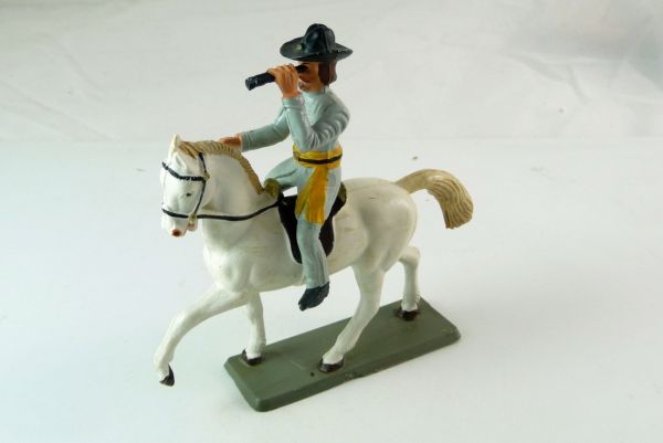 Starlux Confederates Army Officer mounted with field glasses
