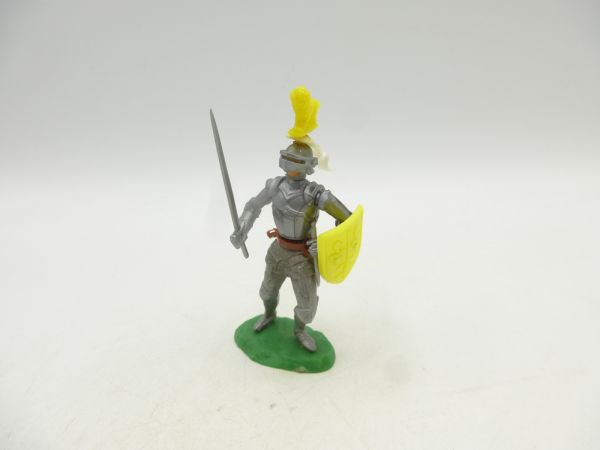 Elastolin 5,4 cm Ritter stehend mit Schwert + Schild (2 Waffen)