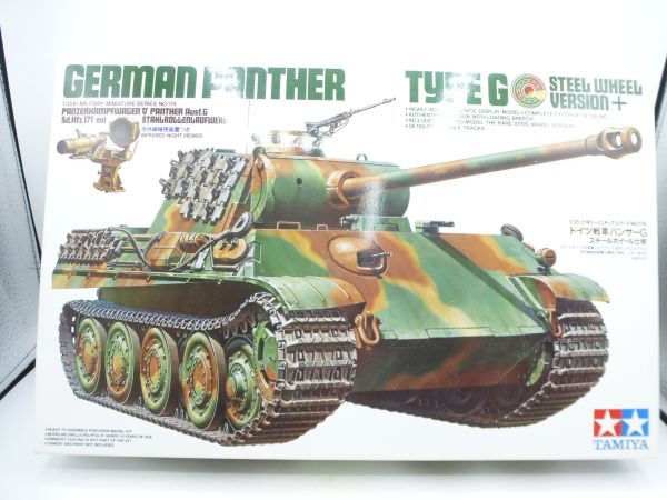 TAMIYA 1:35 German Panther Type G Steel Wheel Version, No. 174