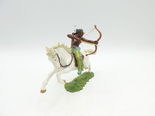 Preiser 7 cm Indianer zu Pferd, Bogen seitlich, Nr. 6850 - Top-Zustand
