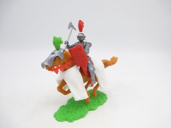 Elastolin 5,4 cm Knight riding with battle axe