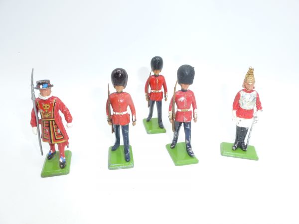 Britains Guards, Yeomen, etc. (5 metal figures) - used