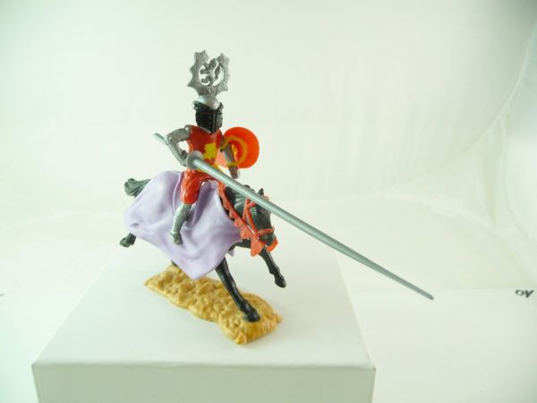 Timpo Toys Tournament knight riding, red-orange/yellow - shield loops top
