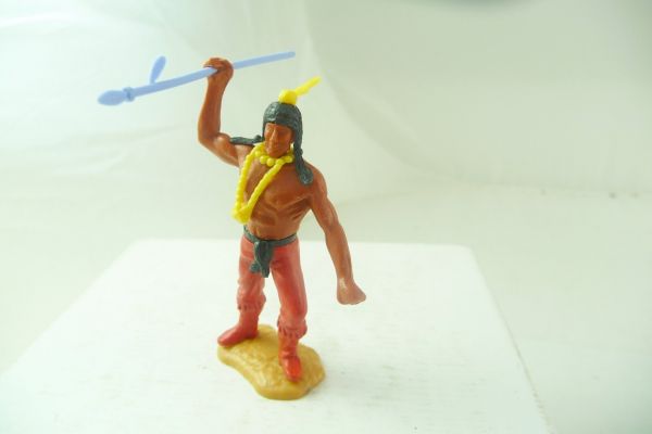 Timpo Toys Indianer 2. Version stehend, Speer werfend