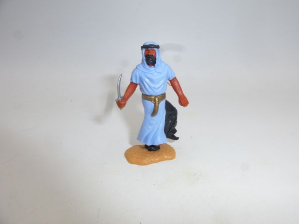 Timpo Toys Arab standing, light blue with scimitar