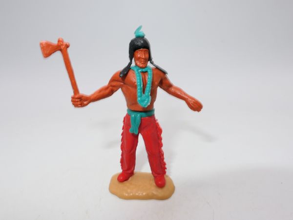 Timpo Toys Indian 2nd version standing - variant: red legs