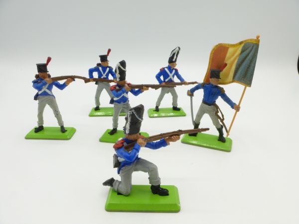 Britains Deetail Set napoleonische Soldaten, Franzosen mit Bajonett vorgehend