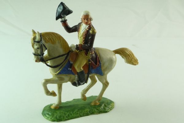 Elastolin 7 cm Officer on horse; Reg. Washington, No. 9130 - very good condition
