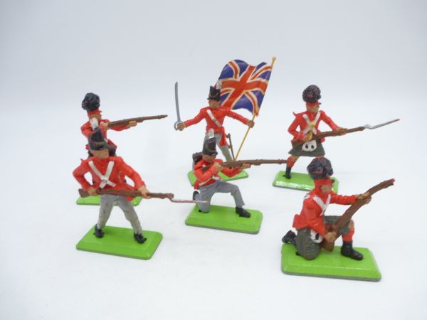 Britains Deetail Waterloo set of 6 Englishmen - slightly used