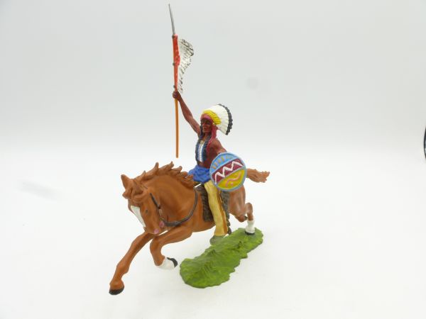 Preiser 7 cm Chief on horseback with lance, No. 6854 - brand new